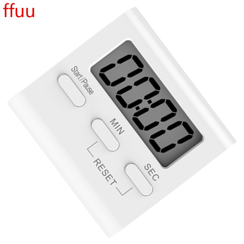 White LCD Digital Kitchen Cooking Timer Count Down Up Clock Loud Alarm Magnetic Hour Meter