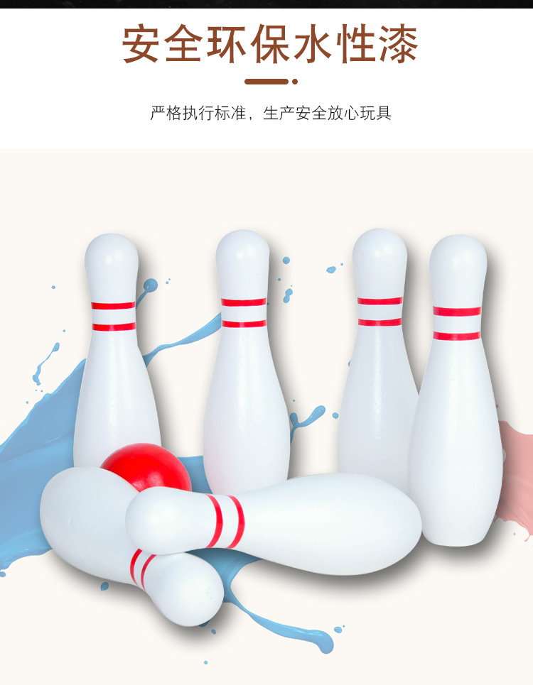 Bộ Đồ Chơi Bowling Trong Nhà Bằng Gỗ Cỡ Lớn Thú Vị Cho Bé