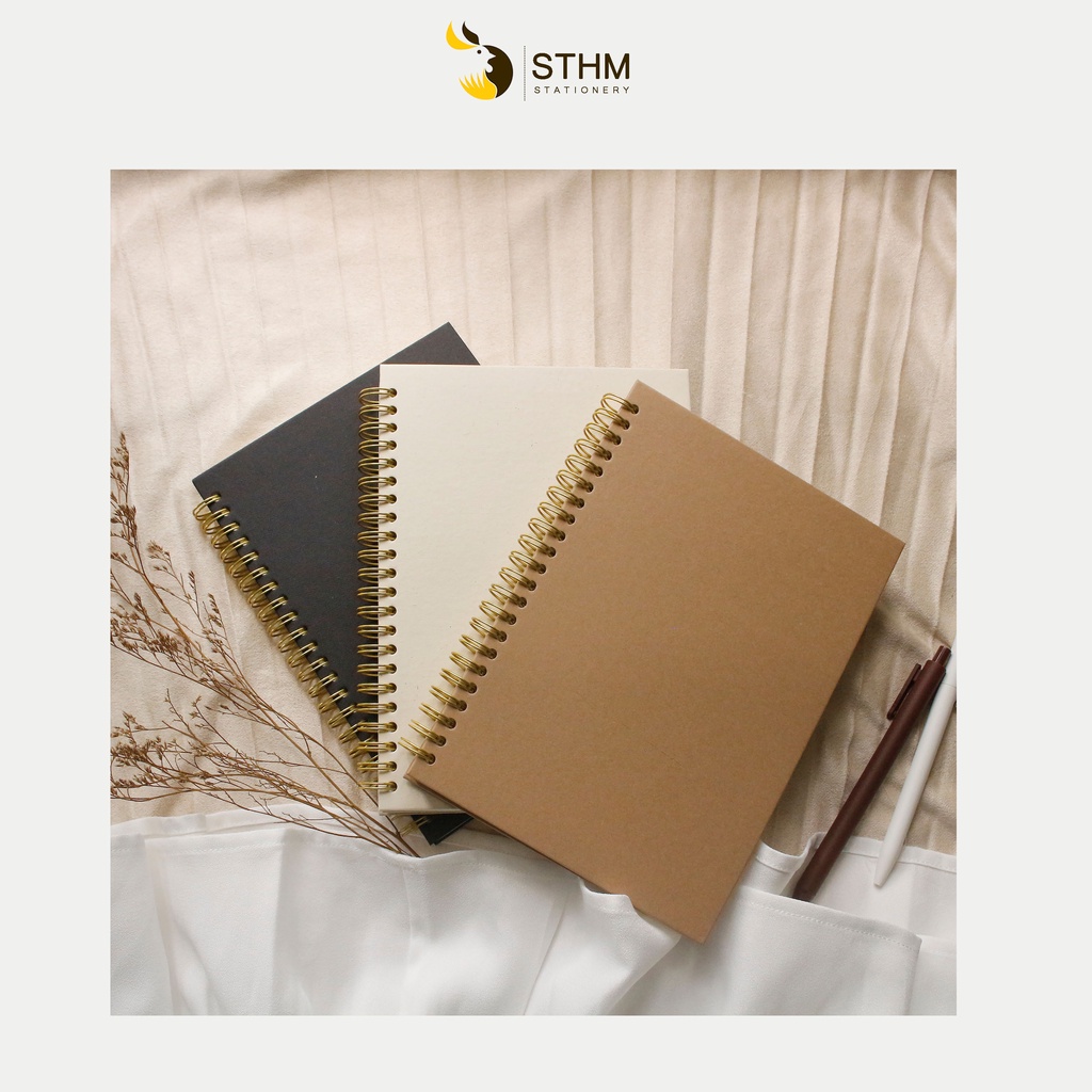 SỔ BÌA TRƠN CAO CẤP - MÀU TRUNG TÍNH - A5 - STHM stationery