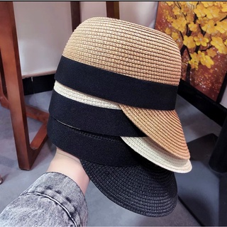 (HÀNG SẴN) Nón cói kiểu lưỡi chai phong cách Hàn Quốc, mũ cói vành rộng 13cm