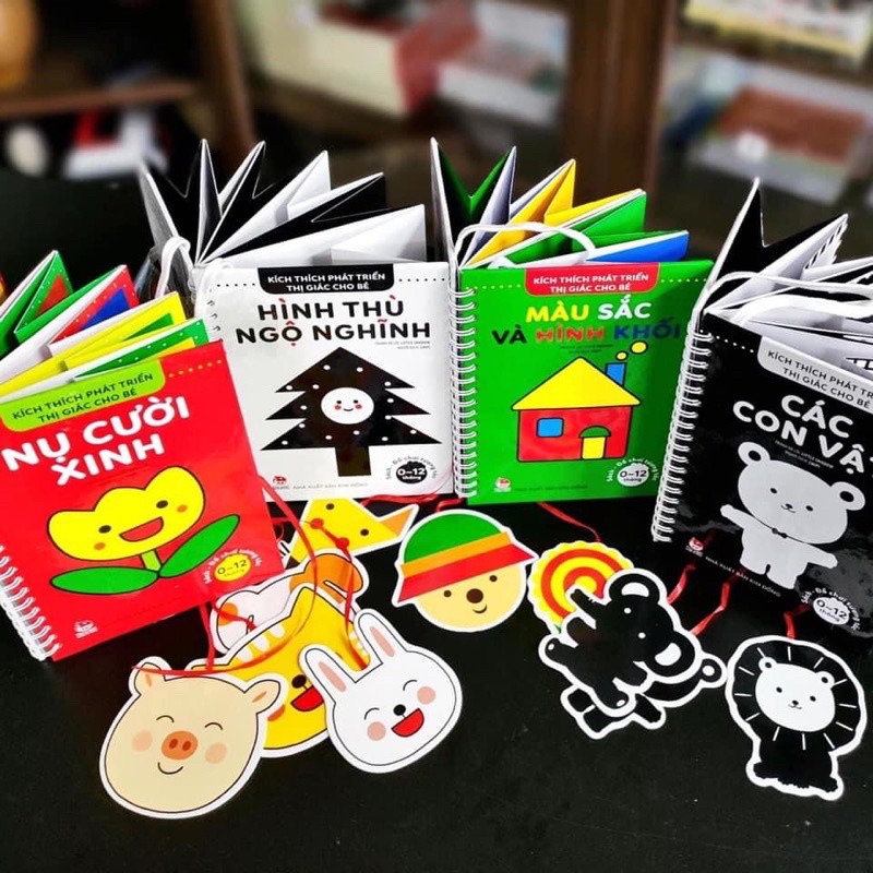 Sách - Set 4 Cuốn: Kích Thích Phát Triển Thị Giác Cho Bé