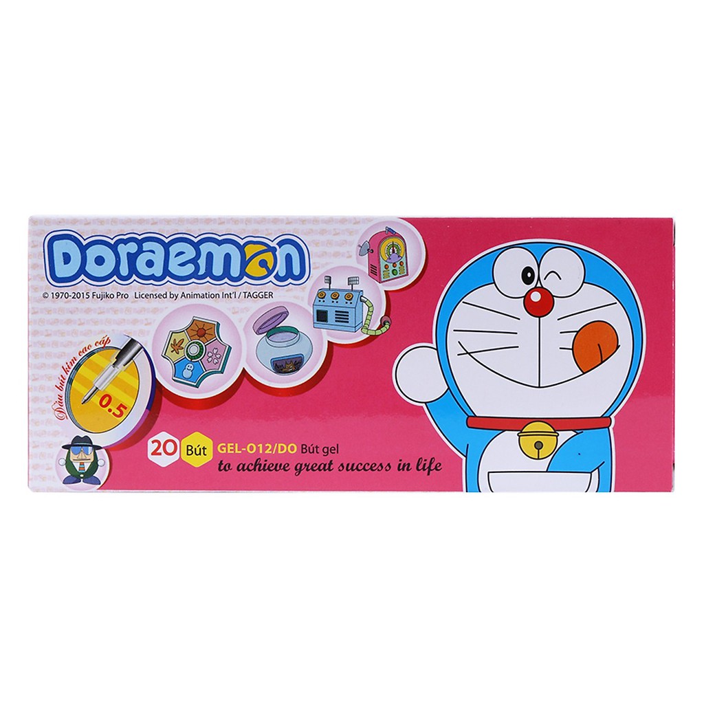 Bút Gel Thiên Long Doraemon GEL-012/DO Nét 0.5mm (Hộp 20 Cây)