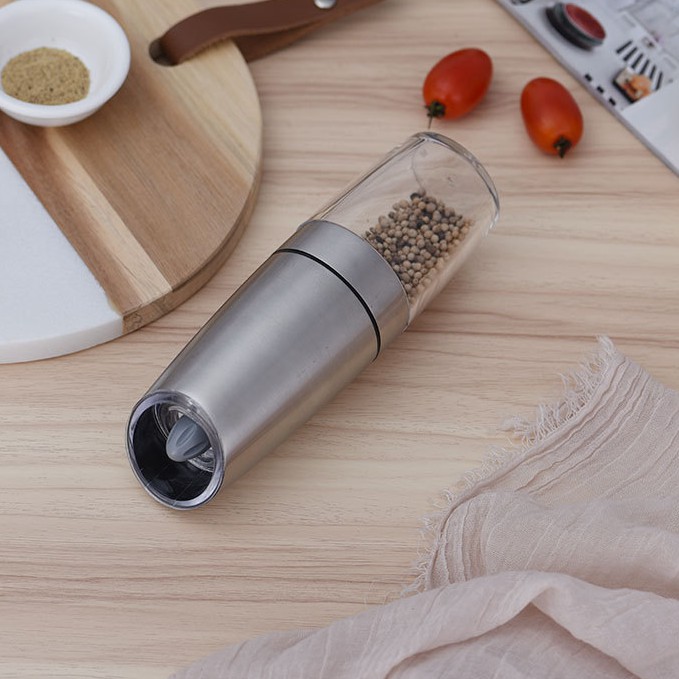 Máy xay tiêu cầm tay tự động, dùng pin, vỏ bằng thép không rỉ, bao gồm pin - Bảo hành 6 tháng