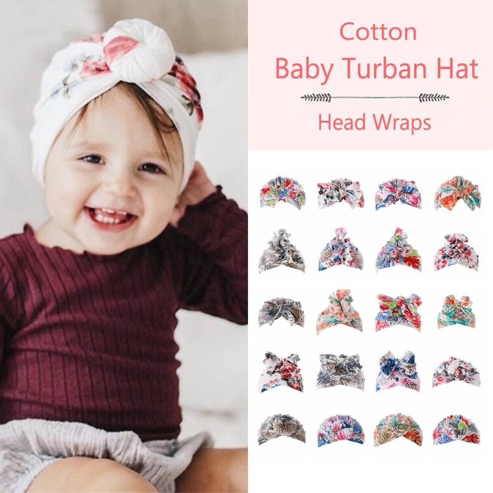 Mũ cotton thắt nơ mềm mại cho bé