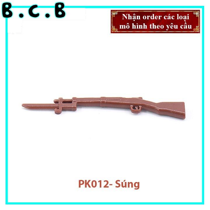 Phụ kiện MOC Army - Vũ Khí Vỉ Súng - Đồ chơi lắp ráp minifig và non-lego mô hình sáng tạo trang trí quân đội - PK-012