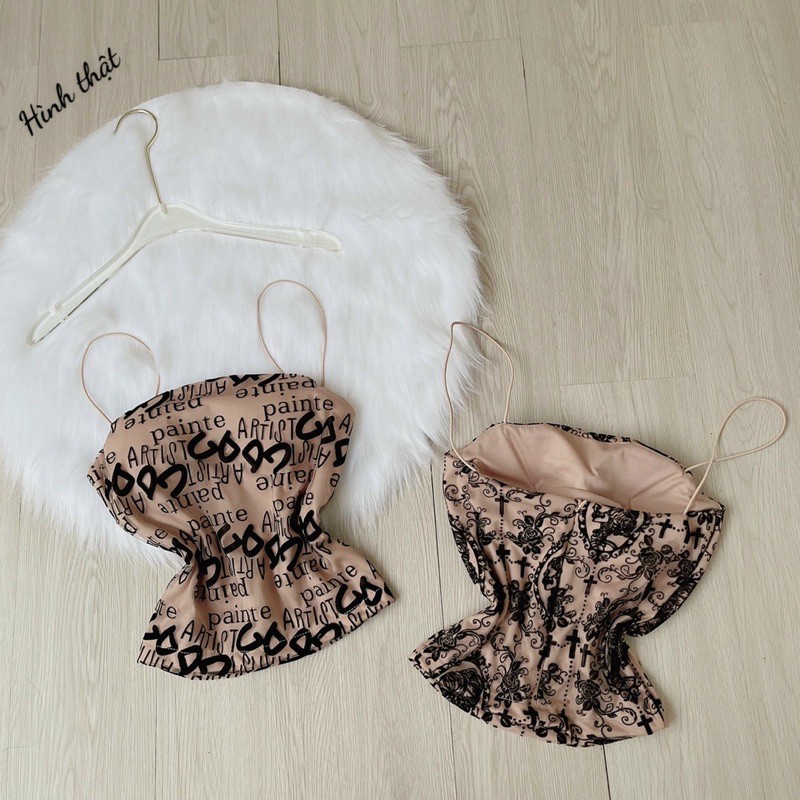 Áo 2 dây mút ngực phối lưới - B0U