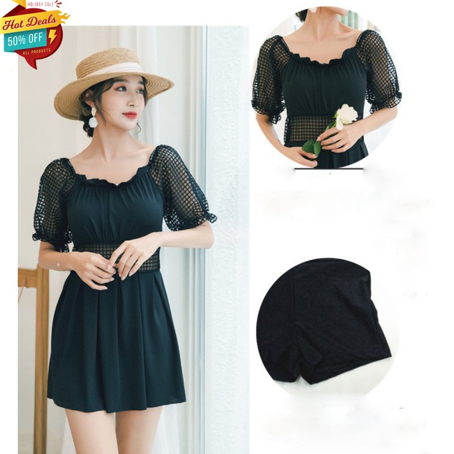 Đồ Bơi Một Mảnh Tay Ngắn Màu Trơn Gợi Cảm Cho Nữ | BigBuy360 - bigbuy360.vn