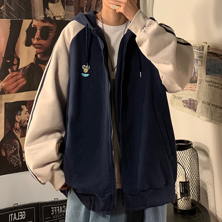 Áo khoác hoodie có mũ trùm đầu kích thước rộng thời trang cho giới trẻ