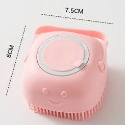 Lược Silicon - Bàn Chải Tắm Tạo Bọt Massage Có Ngăn Đựng Sữa Tắm Tiện Lợi