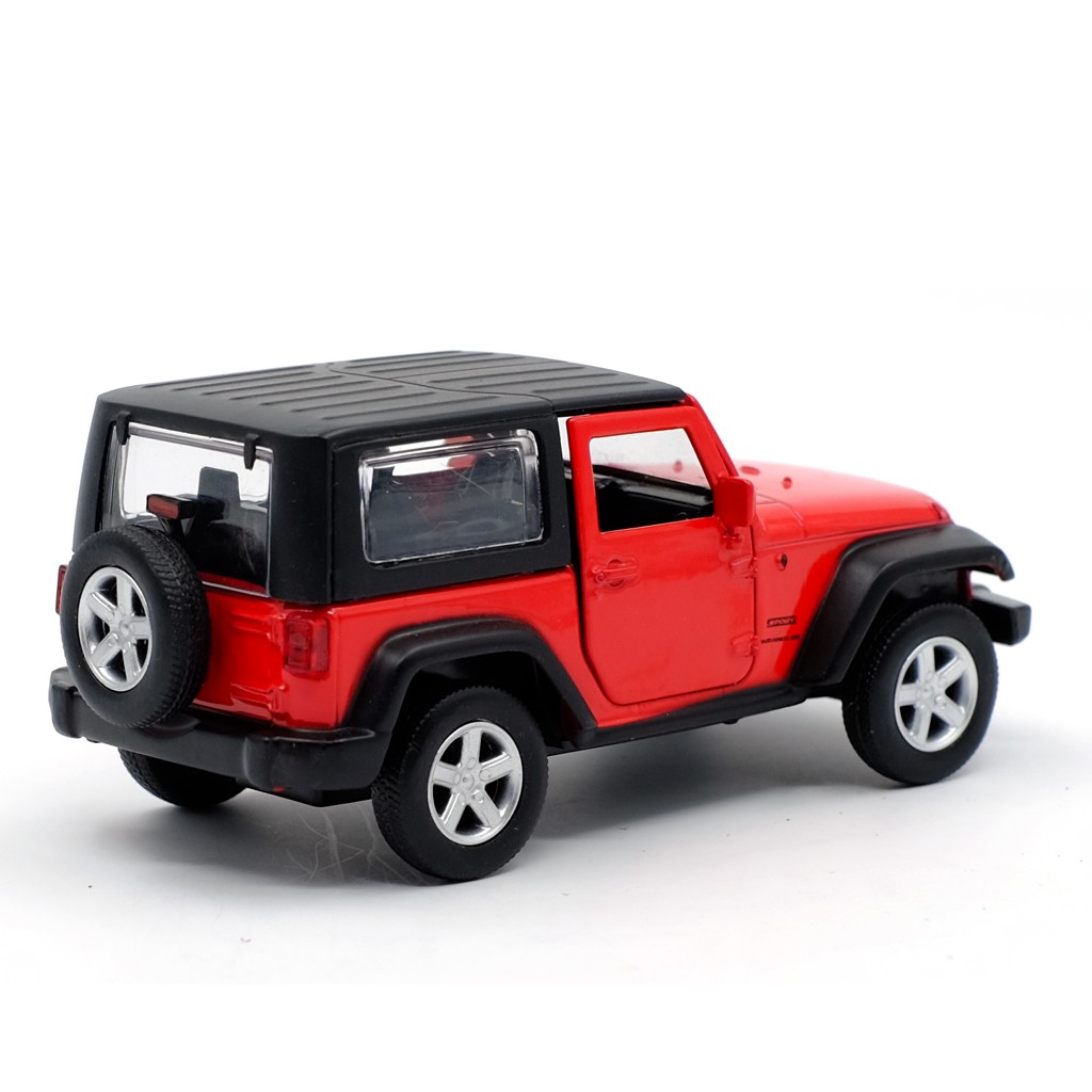 Caipo JEEP Wrangler JEEP Xe địa hình Hợp kim được ủy quyền Mẫu xe 1: 43 Kéo lại Cửa mở Bé trai Trẻ em Đồ chơi hợp kim Bộ sưu tập trang trí xe hơi Đồ trang trí