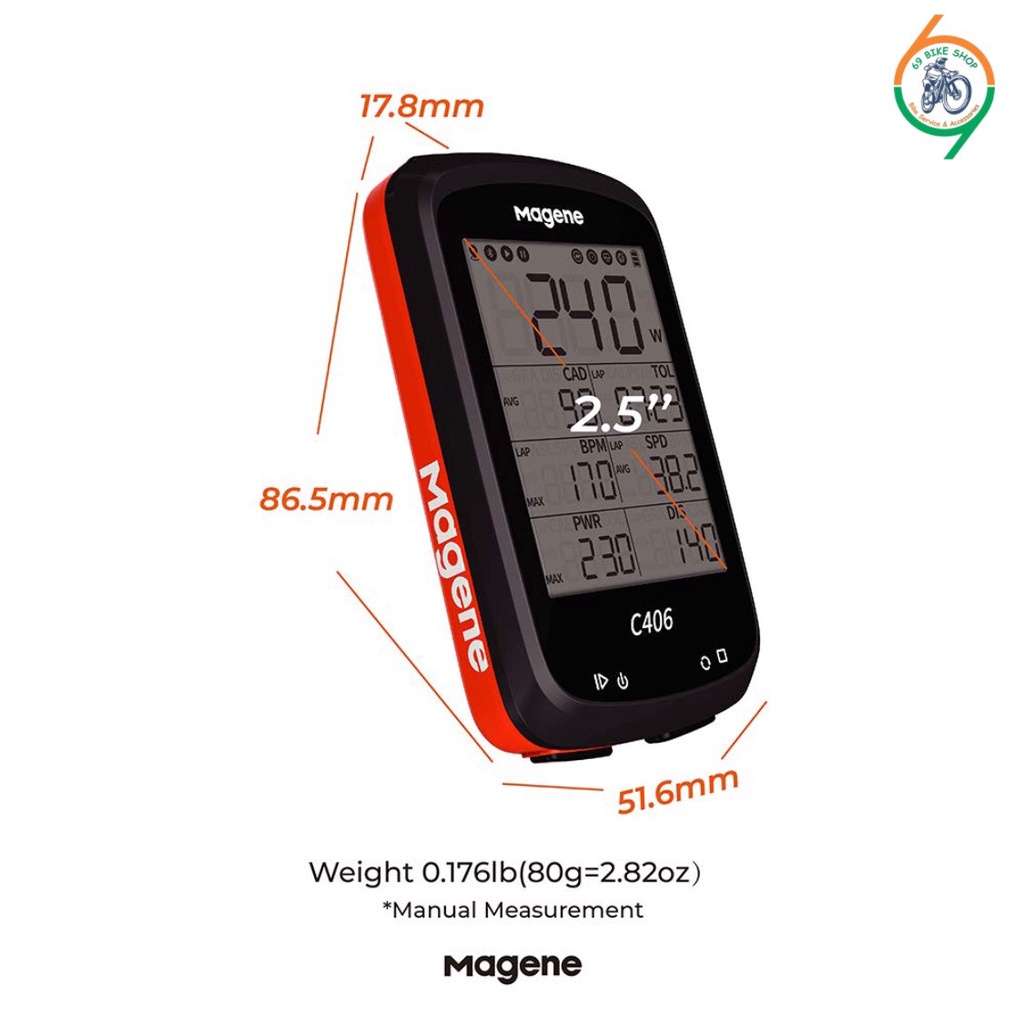 69bikeshop_ĐỒNG HỒ XE ĐẠP GPS THÔNG MINH MAGENE C406 KÈM PAD KẾT NỐI ANT+ VÀ BLUETOOTH