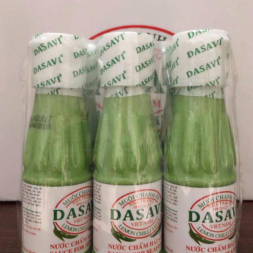 Lốc 6 chai muối chanh ớt xanh DASAVI 130g