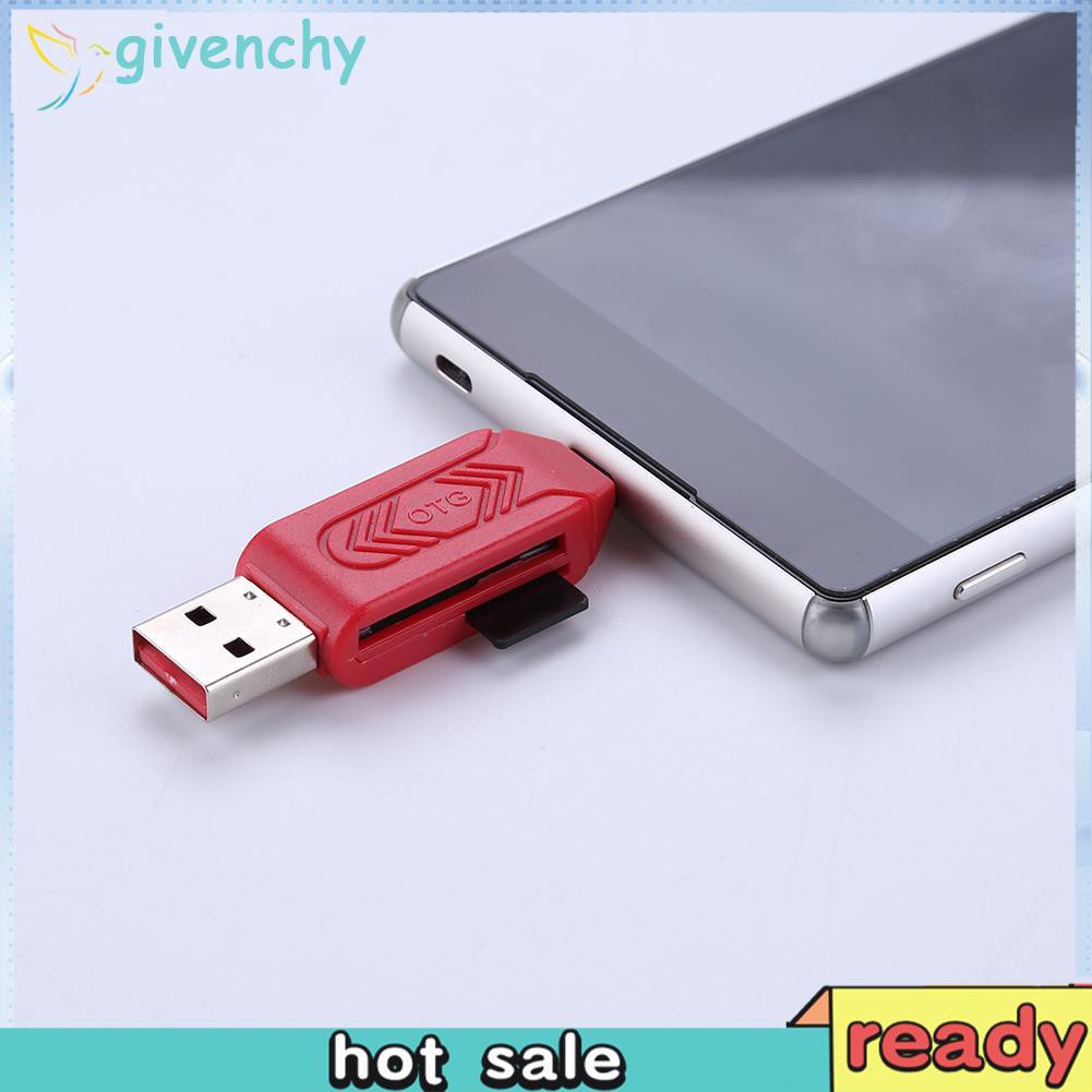 Đầu Đọc Thẻ Nhớ Usb 2.0 Otg Tf / Sd Đa Năng 2 Trong 1