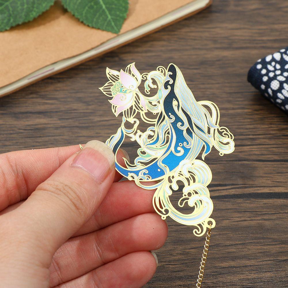 FAY Thẻ Đánh Dấu Trang Sách Bằng Đồng Thau Phối Tua Rua Phong Cách Trung Hoa Cổ Điển