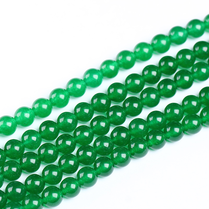 Bộ Hạt Đá Tròn Màu Sắc Dùng Làm Trang Sức DIY