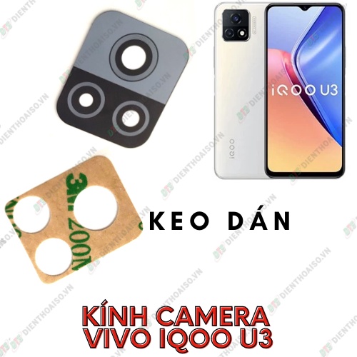 Mặt kính camera vivo iqoo u3 có sẵn keo dán