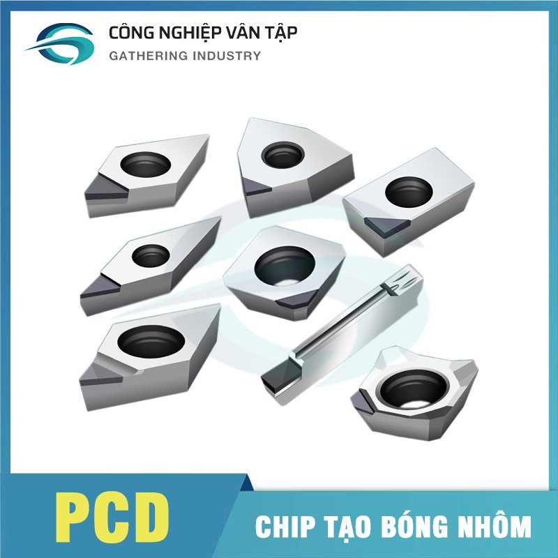 Chip PCD , Chip kim cương gia công nhôm, nhôm đúc độ bóng cao, chịu va đập mạnh