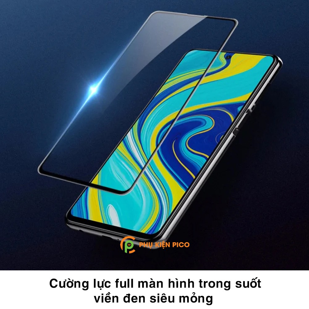 Kính cường lực Redmi Note 9s full màn hình viền đen siêu mỏng - Dán màn hình Xiaomi Redmi Note 9s