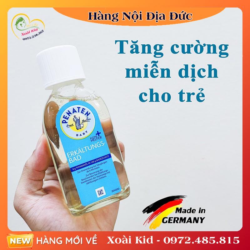[Hàng nội địa Đức đủ bill] Tinh dầu tràm tắm Penaten giúp chống cảm cúm, ho lạnh cho bé - Date mới nhất