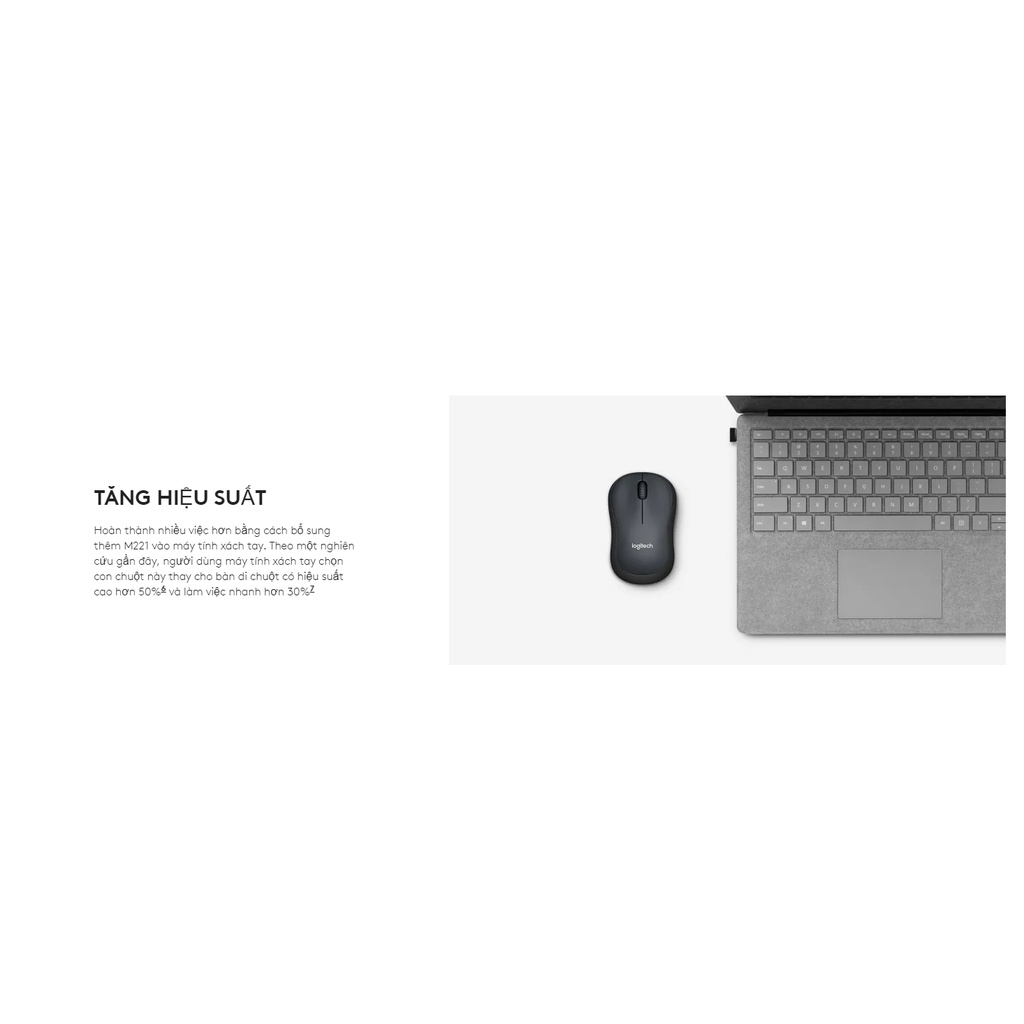 Chuột Logitech M221 Không dây Wireless Silent Plus - Ngoc Viên Store