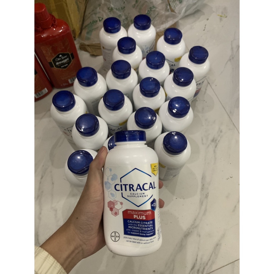 Hỗ trợ xương khớp Viên uống bổ sung canxi Citracal Calcium Maximum Plus 280 viên