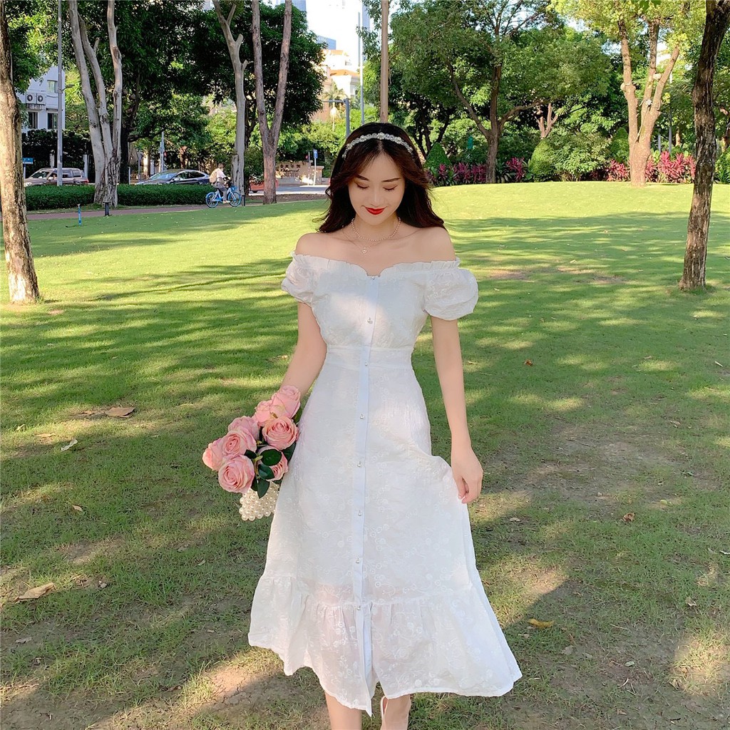 [Mã SKAMA06 giảm 8% tối đa 50K đơn 250K] [HÀNG QCCC] - Váy trắng ulzzang tiểu thư vintage - K11 - jannahouse | BigBuy360 - bigbuy360.vn