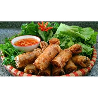 bánh tráng cuốn chả giò ( bánh đa nem) Ba Cây Tre
