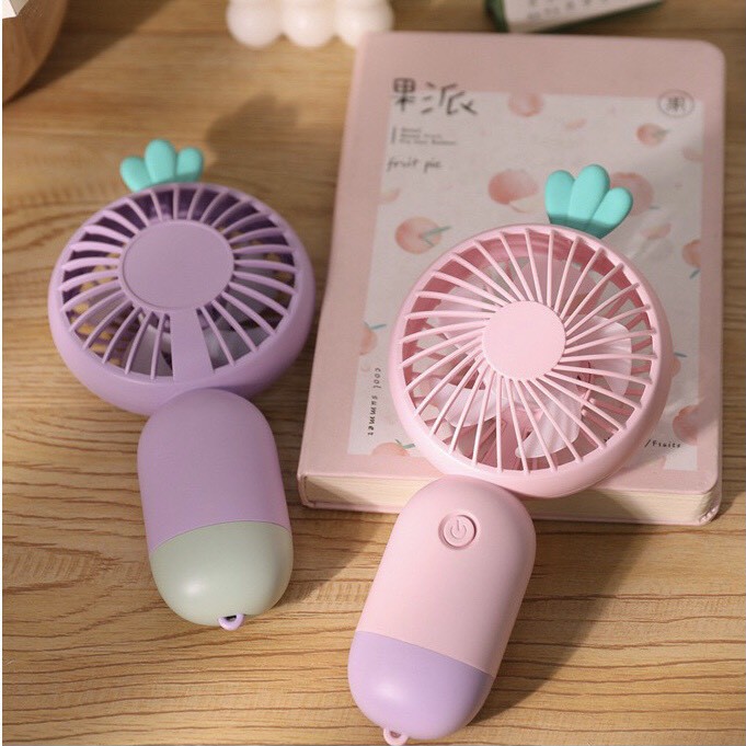 Quạt Tích Điện Handy Fan 300mAh,Quạt Cầm Tay mini Bỏ Túi, Kèm Cáp Sạc Usb Công Suất 4.5W Sủ Dụng 3 Giờ Full Box | BigBuy360 - bigbuy360.vn