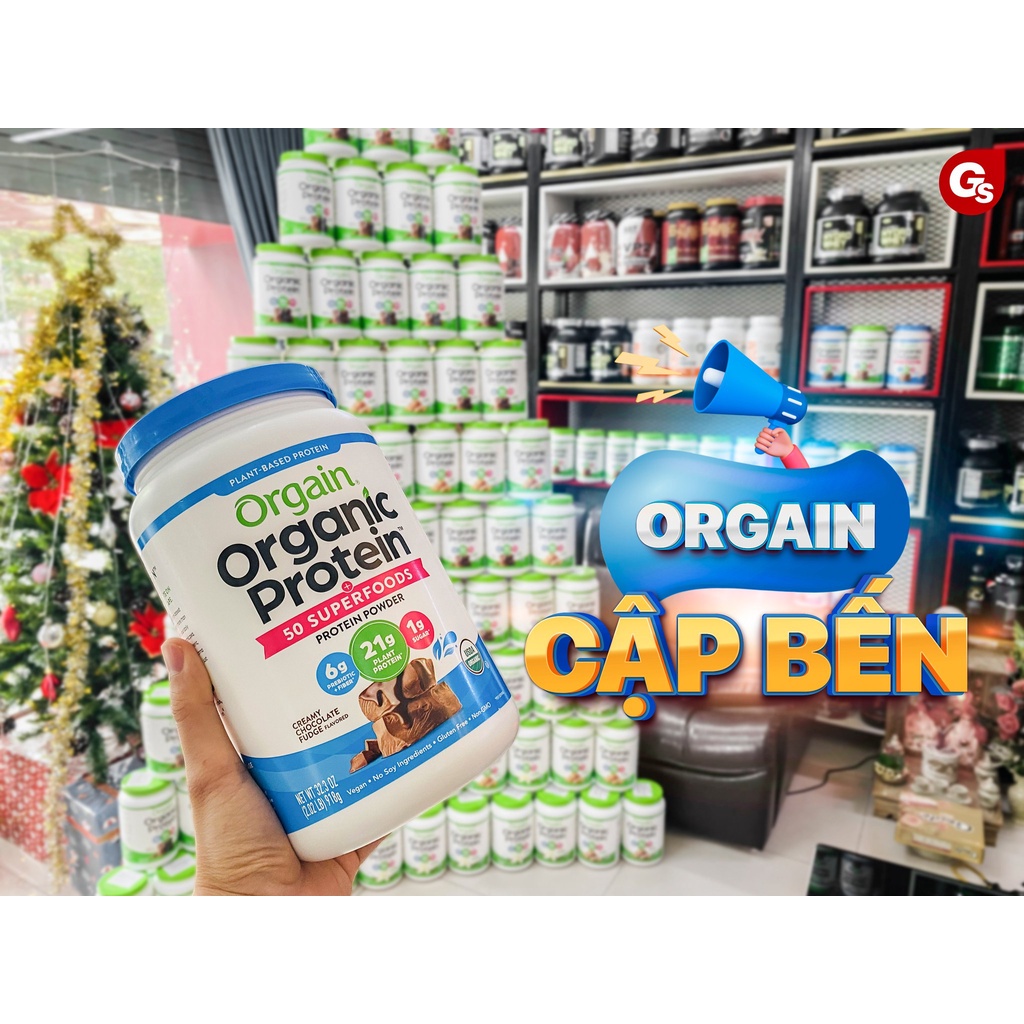 Bột protein hữu cơ Orgain Organic Protein & Superfoods, 2.02Lbs  nhập khẩu Mỹ - Gymstore