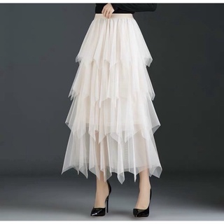 chân váy voan nhiều tầng
