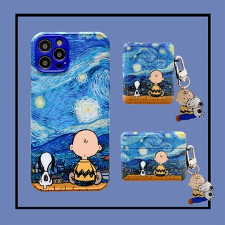 Vỏ bảo vệ Airpods/ Ốp điện thoại hình phim Chú Chó Snoopy cho iPhone 12 12 Mini IPhone 11 Pro Max X XR XS MAX 7 8 Plus