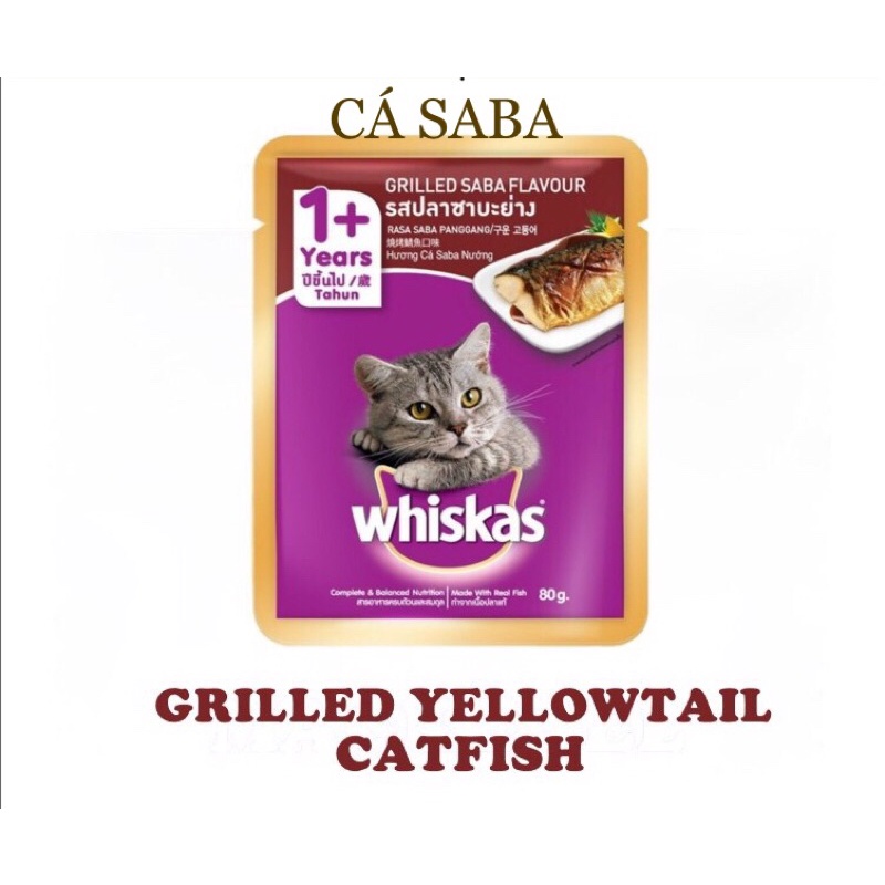 Pate Mèo Whiskas Gói 80g ( Mèo Con - Mèo Lớn )