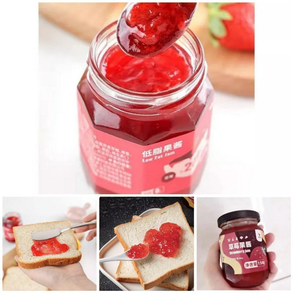 Mứt dâu tây lọ 150gr không đường ít calo thích hợp ăn kiêng giảm cân.