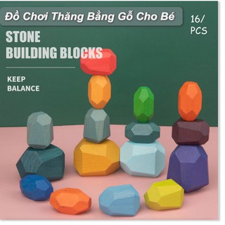 Đồ Chơi Thăng Bằng Gỗ cho bé Balance 16 Blocks Colorful - cao cấp