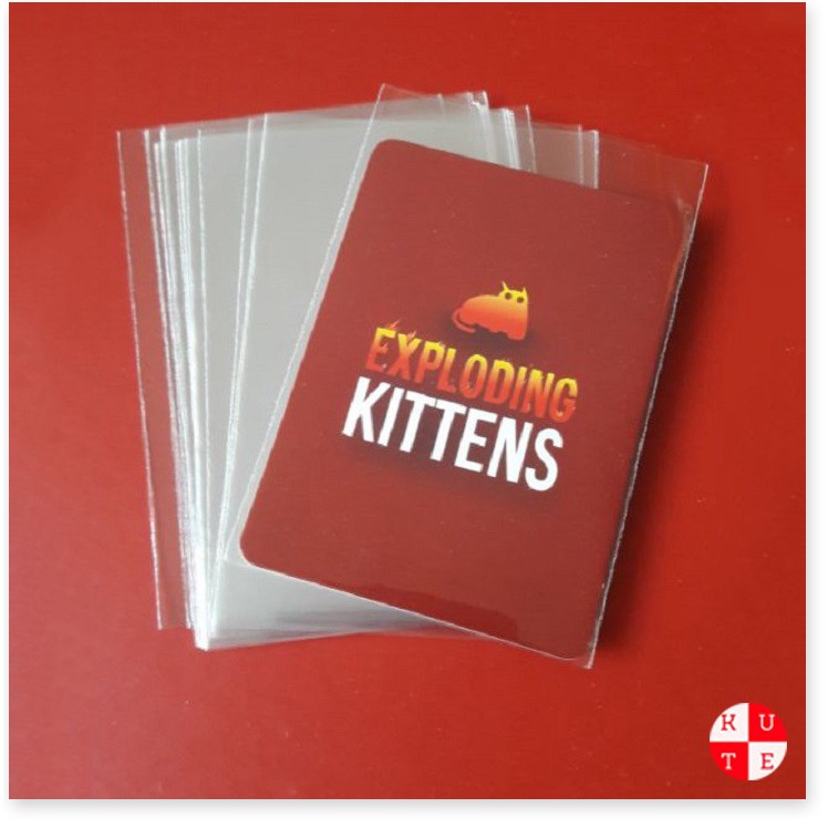 Sleeves Bọc Bài Mèo Nổ Exploding Kittens Bảo Vệ Bài 6.4 x 9 cm 100 cái