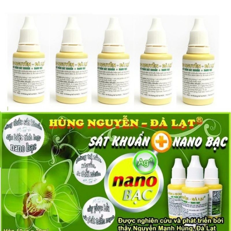 Nano Bạc Hùng Nguyễn - Chế Phẩm Sát Khuẩn Cho Phong Lan - 20ml