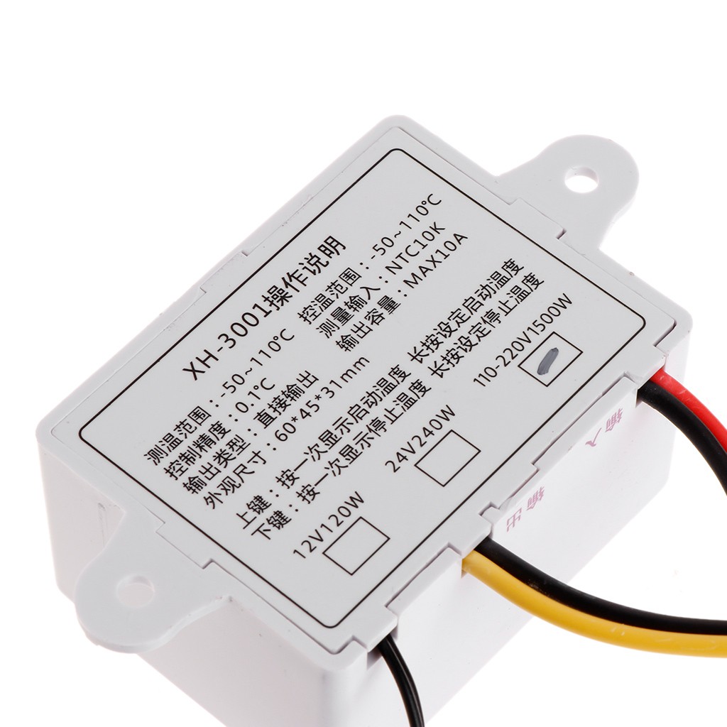 Bộ điều khiển nhiệt độ điện tử w3001 AC 110V 220V màn hình LED