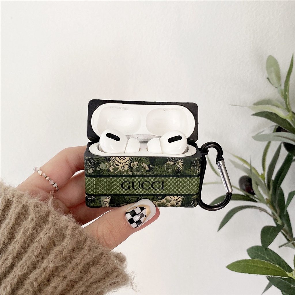 Vỏ Bảo Vệ Hộp Đựng Tai Nghe Airpods 1/2/3/Pro Bằng Nhựa Cứng Họa Tiết GUCCI/Hổ/Hổ Thời Trang #Hg496