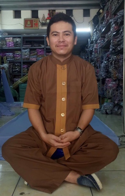 Áo lam phật tử, quần áo phật tử, đồ bộ đi chùa, đồ lam đi chùa. | BigBuy360 - bigbuy360.vn