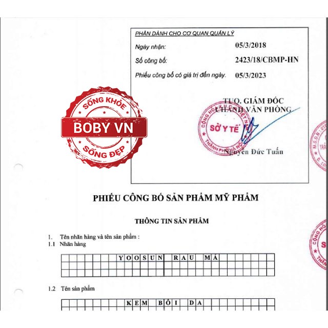 Yoosun Rau má - Ngừa mụn - Rôm sẩy - Mát da - Da đẹp mềm, mịn hơn - Boby (25g)