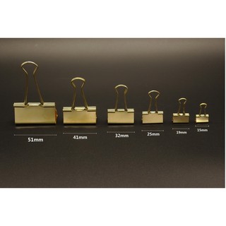 Kẹp giấy kim loại màu vàng gold ánh kim