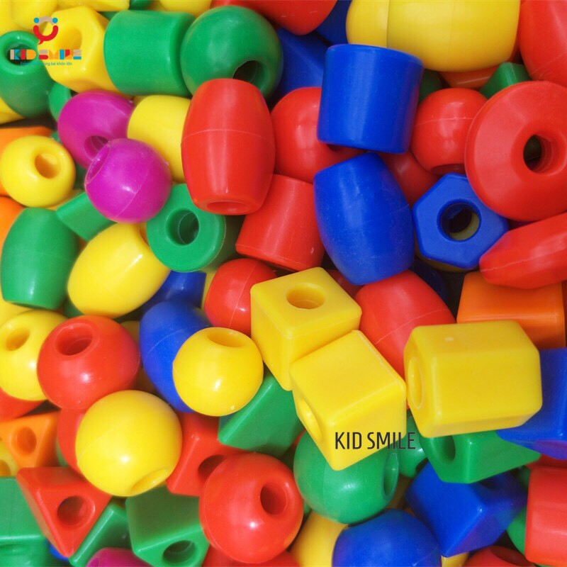 Đồ chơi trẻ em bộ xâu 90 hạt ( kèm 3 dây xâu ) - DOZKIDZ