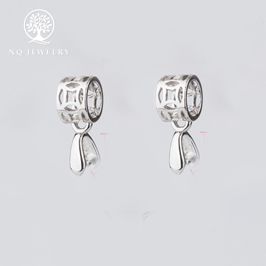 Charm bạc khoen kim tiền móc mặt dây chuyền - NQ Jewelry