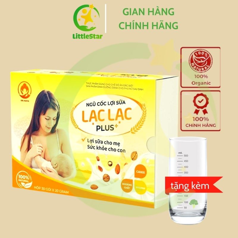 Ngũ Cốc Lợi Sữa Lạc Lạc PLUS+  Ngũ Cốc Siêu Dinh Dưỡng (30túi) giúp sữa mẹ đầy đủ dinh dưỡng ,  đặc, nhanh về