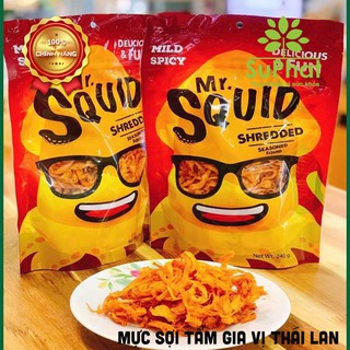 Khô mực xé sợi tẩm gia vị Mr Squid Thái Lan 65g
