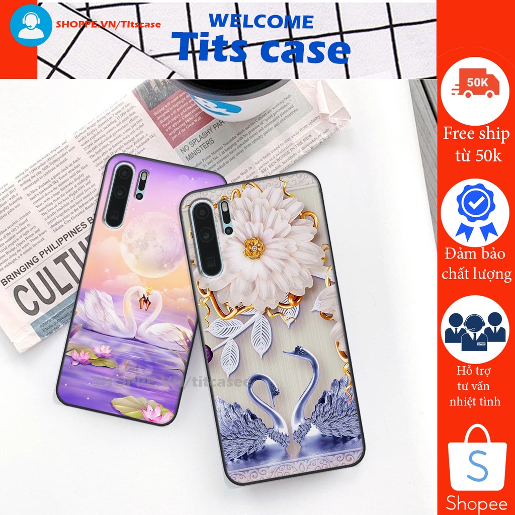 Ốp lưng  Huawei P30 PRO in hình thiên nga,hoa may mắn, đặc sắc ĐỘC - LẠ - BỀN