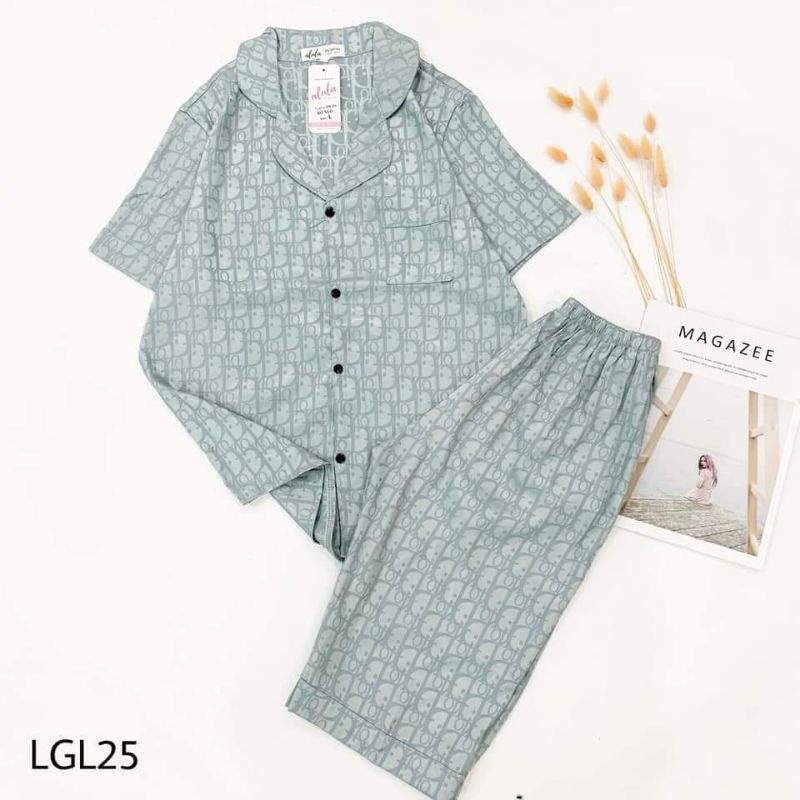 Bộ Pyjama Gấm lửng Gấm Cao Cấp