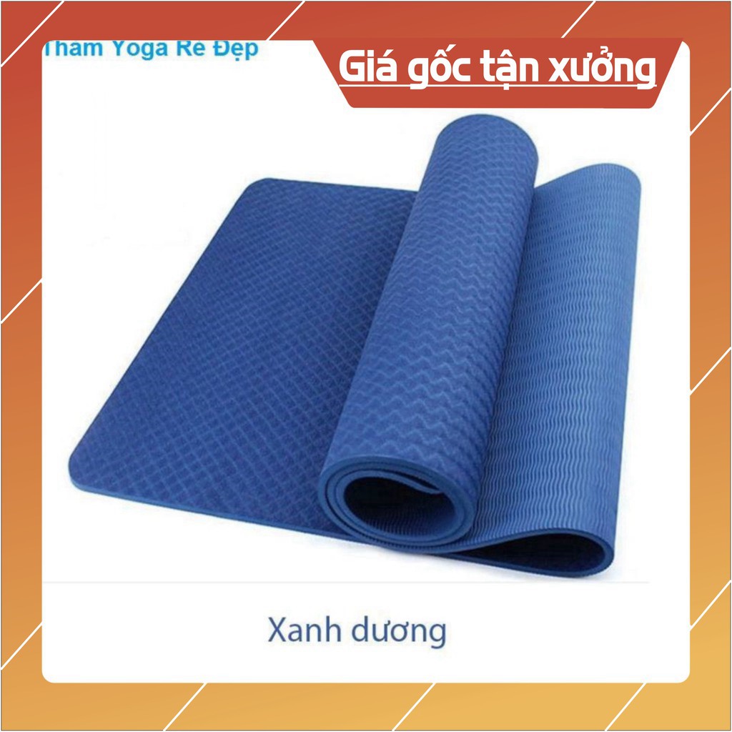 [ sale mùa hè] Sẵn hàng  THẢM TẬP YOGA TPE 8mm 1 lớp (tặng dây buộc) có túi xịn . Tùy chọn loại hàng. .