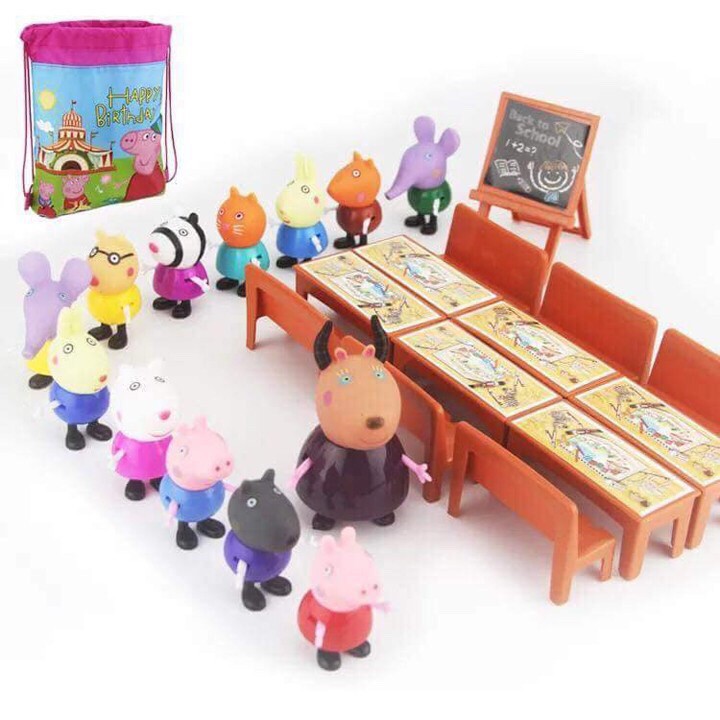 FREE SHIP Bộ Đồ Chơi Lớp Học Peppa Pig