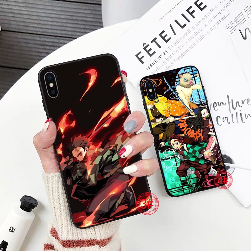 Ốp điện thoại tpu mềm họa tiết Kimetsu no yaiba thích hợp cho iPhone 6 6S 7 8 Plus X XS XR 11 Pro Max 48X